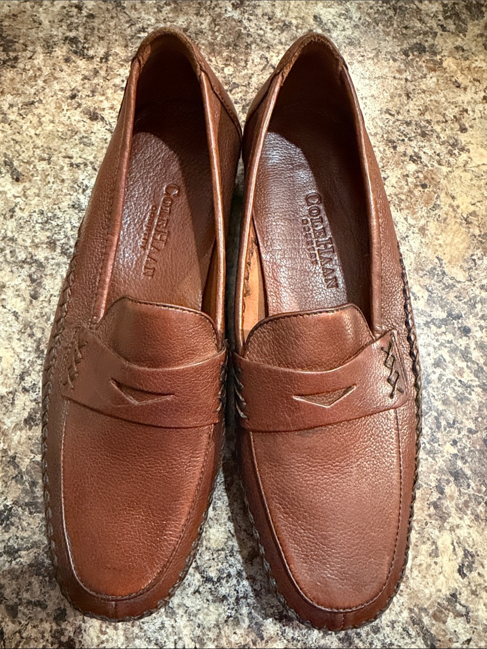 Cole Haan Women's Brown Leather Penny Loafers